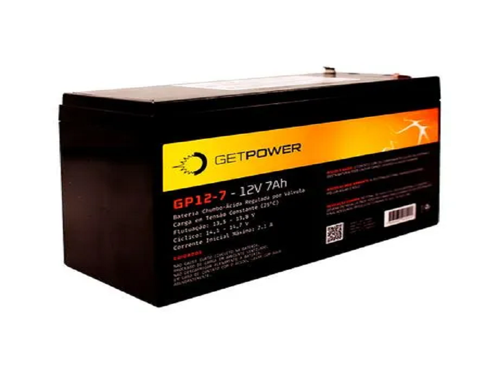 Bateria Estacionária VRLA ( AGM ) GetPower 12V – 7Ah – GP12-7 ( Selada )