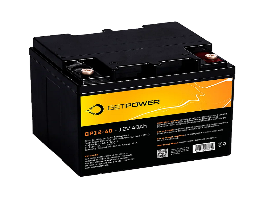 Bateria Estacionária VRLA ( AGM ) GetPower 12V – 40Ah – GP12-40 ( Selada )